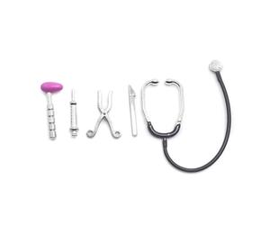 Laroal Mini set stetoscopio per modelli di case delle bambole 1:12 Stetoscopio in lega realistico accessorio per decorazioni e aggiunte di case delle bambole