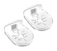 Laroal Paquete de 2 soportes universales adhesivos para cámaras de seguridad, montaje en pared sin perforaciones, fácil instalación, Ideal para hogar y oficina
