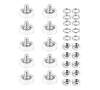 Laroal Rulli per cassetti da 19 mm, confezione da 10, ruote di ricambio per puleggia per cassetti in plastica POM, puleggia piccola con dadi per mobili, scatola del cassiere