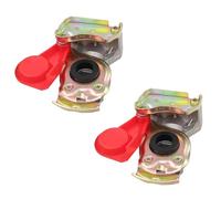 Laroal Testa di accoppiamento M16 con set di valvole Testa ad aria compressa rossa gialla con tappo antipolvere per camion trattore veicolo di traino ad aria compressa semirimorchio