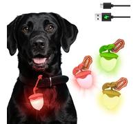 LaRoo Luce lampeggiante a LED di sicurezza per cani e gatti, 3 modalità lampeggiante, luce di sicurezza per passeggiate con il cane e gli sport all'aria aperta, ricaricabile (verde), Silicone