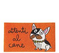 Laroom Zerbino attenti al Cane Arancione, Coir, Orange, Regular