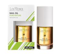 LaRosa OLIO PER CUTICOLE con Mandorle Dolci, Argan e Jojoba - Idratante e Nutriente con Vitamina E ed Estratto di Fiore di Loto - Vegan e Naturale al 93,6% - 10 ml