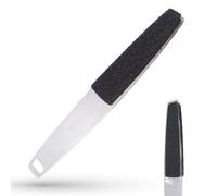 LaRosa PUMICE SPA Lima Doppia per Piedi - Manico Trasparente con Pietra Pomice Nera (Ruvida) e Superficie Abrasiva (Fine)