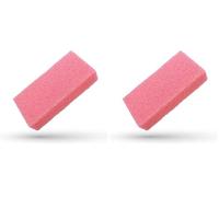 LaRosa PUMICE SPA Spugna Pomice Intera - Rosa con Texture Ruvida (Confezione da 2)