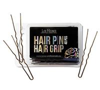 LaRosa Spille per capelli ondulati 6,5 cm - A forma di U in metallo massiccio - Adatto per saloni di parrucchieri - 1 confezione x 40 pezzi - Oro