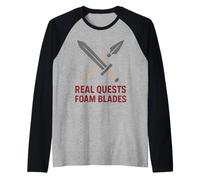 Larp Fighter Guild Guild Blade Medieval Fantasy Gioco di Ruolo Maglia con Maniche Raglan