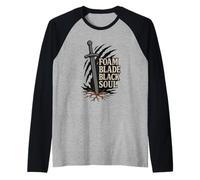 Larp Fighter Guild Guild Blade Medieval Fantasy Gioco di Ruolo Maglia con Maniche Raglan