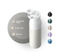 LARQ Borracia Swig Top 1 L - Borracia bocca larga in acciaio inox isolato | Mantiene l'acqua fresca | Senza perdite d'acqua, senza BPA | Borracia riusabile per sport e viaggi | Granite White