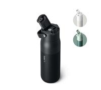 LARQ Borracia Swig Top 680 ml - Borracia bocca larga in acciaio inox isolato | Mantiene l'acqua fresca | Senza perdite d'acqua, senza BPA | Borracia riusabile per sport e viaggi | Obsidian Black