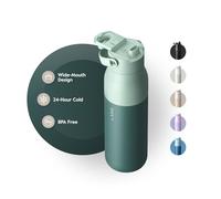 LARQ Borracia Swig Top 680 ml - Borracia bocca larga in acciaio inox isolato | Mantiene l'acqua fresca | Senza perdite d'acqua, senza BPA | Borracia riusabile per sport e viaggi | Eucalyptus Green