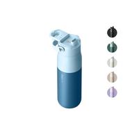 LARQ Borracia Swig Top 680 ml - Borracia bocca larga in acciaio inox isolato | Mantiene l'acqua fresca | Senza perdite d'acqua, senza BPA | Borracia riusabile per sport e viaggi | Amalfi Blue