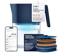 LARQ PureVis 3-in-1 Smart Caraffa 1,9L -Autopulizia UV, rimuove PFAS, Cloro, Piombo e altro - App Smart Tracking - Filtro di origine vegetale - Garanzia 2 Anni, Monaco Blue