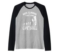 L'arrampicata su Roccia Non è Un Hobby Zombie Apocalypse Life Skill Maglia con Maniche Raglan