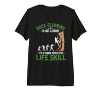 L'arrampicata su Roccia Non è Un Hobby Zombie Apocalypse Life Skill Maglietta Premium