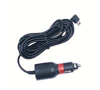 LARRITS 12 V-24 V DC 3.5 M Mini USB accendisigari cavo di alimentazione caricabatteria da auto 3.5A 90 gradi angolo sinistro con cavo extra lungo per Nextbase Dash Cam GPS Navigazione DVR Camera