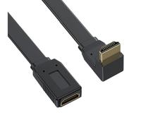 LARRITS Cavo piatto HDMI 2.0 da 50 cm, angolo superiore di 90 gradi, Ultra HD con Ethernet supporta 4K 60Hz 1080p, 3D, per PC HDTV Box Monitor a parete Lettore DVD (maschio a femmina)