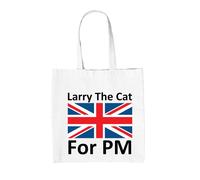 Larry Il Gatto Per PM - Borsa In Tela - Elezione Del Primo Ministro Divertente