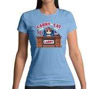 Larry Il Gatto Per Primo Ministro - Maglietta Donna - Elezione PM Divertente