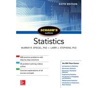 Larry Stephens Murray Spi Schaum's Outline of Statistics, Sixth Edi (Tascabile)