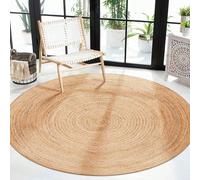Larryhot 1 pezzo Tapis Jute Naturel, Jute Alhambra Rond, Tressé à la Main, Tapis 100% fibra di iuta per salone, camera, decorazione, (90,120,150, 180, 210, 240 cm) Regala un tocco di natura al tuo arr