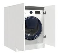Larryhot Mobile per lavatrice bianco 71x71,5x91,5 cm, facile da montare, robusto e durevole Con questo telefono cellulare per lavatrice, puoi creare e utilizzare in modo ottimale il tuo spazio in bagn
