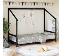 Larryhot Struttura per letto per bambini Black 90x190 cm in legno massello di pino, un regalo ideale per i bambini Crea il rifugio perfetto nella cameretta dei tuoi bambini con questa fantastica strut