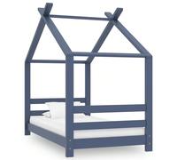 Larryhot Struttura per letto per bambini Grey in legno massello di pino 70x140 cm, un regalo ideale per i bambini Crea un rifugio perfetto nella cameretta dei tuoi bambini con la nostra fantastica str