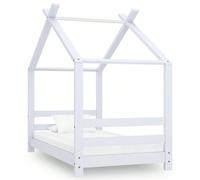 Larryhot Struttura per letto per bambini in legno massello di pino bianco 70x140 cm, un regalo ideale per i bambini Crea un rifugio perfetto nella cameretta dei tuoi bambini con la nostra fantastica s