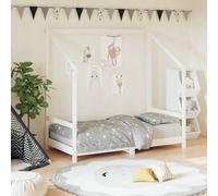 Larryhot Struttura per letto per bambini White 80x160 cm in legno massello di pino, un regalo ideale per i bambini Crea il rifugio perfetto nella cameretta dei tuoi bambini con questa fantastica strut