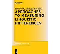 Lars Borin Approaches to Measuring Linguistic Differences (Tascabile)