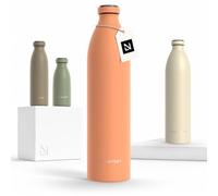 LARS NYSØM Borraccia Termica 1500ml in Acciaio Inox | Bottiglia isolata 1.5 litro | Bottiglia d'Acqua a Tenuta stagna per Sport, Bicicletta, Cane, Bambino, (Pumpkin Orange, XL 1500ml)