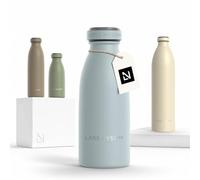 LARS NYSØM Borraccia Termica 350ml in Acciaio Inox | Bottiglia isolata 0.35 litro | Bottiglia d'Acqua a Tenuta stagna per Sport, Bicicletta, Cane, Bambino, (Sky Blue, 350ml)