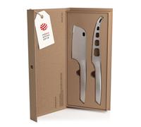 LARS NYSØM Set di Coltelli per Formaggio 2 pezzi - in Acciaio Inossidabile | Set di Coltelli per Formaggio - Composto da un Taglia Formaggio e Mannaia per Formaggio - Manici Ergonomici - Ultra Affilato