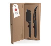 LARS NYSØM Set di Coltelli per Formaggio 2 pezzi - in Acciaio Inossidabile | Set di Coltelli per Formaggio - Composto da un Taglia Formaggio e Mannaia per Formaggio - Manici Ergonomici - Ultra Affilato