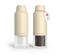 LARS NYSØM Set di Macina Sale e Pepe Set - Macinasale e Macinapepe Manuale | Set di Macinini per Sale e Pepe in Acciaio Inox con Macina Regolabile - Macinino per Pepe e Sale Manuale - Bottiglia Design