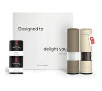 LARS NYSØM Set di macinini per sale e pepe con 2 barattoli di spezie di alta qualità - Elegante confezione regalo, perfetta come idea regalo (Brown/Beige)
