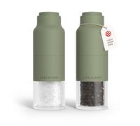 LARS NYSØM Set di macinini per sale e pepe in acciaio inox con macina regolabile I Bottiglia Design Set di macinini per spezie Manuale (Sage Green)