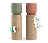 LARS NYSØM Set Macina Sale e Pepe in Legno Manuale - Macina in Ceramica | Sale e Pepe Set in Legno - Macina Spezie con Macina in Ceramica Regolabile - Eleganti Macina Pepe e Sale in Legno di Faggio