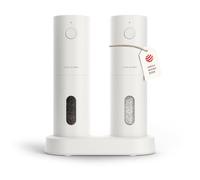 LARS NYSØM Set macinini elettrici sale e pepe | Automatici con macinino in ceramica regolabile | Set per spezie elettrico ricaricabile via USB (Pure White)
