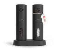 LARS NYSØM Set macinini elettrici sale e pepe | Automatici con macinino in ceramica regolabile | Set per spezie elettrico ricaricabile via USB (Carbon Black)