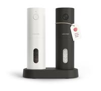 LARS NYSØM Set macinini elettrici sale e pepe | Automatici con macinino in ceramica regolabile | Set per spezie elettrico ricaricabile via USB (Black/White)