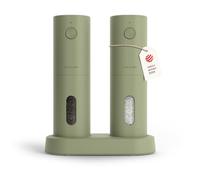 LARS NYSØM Set macinini elettrici sale e pepe | Automatici con macinino in ceramica regolabile | Set per spezie elettrico ricaricabile via USB (Sage Green)