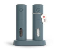 LARS NYSØM Set macinini elettrici sale e pepe | Automatici con macinino in ceramica regolabile | Set per spezie elettrico ricaricabile via USB (Stone Blue)