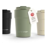 LARS NYSØM Tazza Termica per Caffe 380ml - Bicchiere Termico - Mug Termica | Tazza Termica per Caffè da Viaggio - 4h caldo e 8h freddo - Acciaio Inox Coffee Mug to Go - Tenuta Stagna Base Antiscivolo