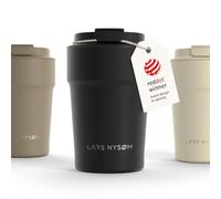 LARS NYSØM Tazza Termica per Caffe 380ml - Bicchiere Termico - Mug Termica | Tazza Termica per Caffè da Viaggio - 4h caldo e 8h freddo - Acciaio Inox Coffee Mug to Go - Tenuta Stagna Base Antiscivolo