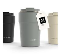 LARS NYSØM Tazza Termica per caffè Thermo Coffee Mug-to-Go 380ml | Tazza da Viaggio 0,38 Litri con Isolamento | In Acciaio Inox e Tenuta stagna per caffè e tè (Ash Gray, 380ml)