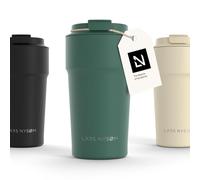 LARS NYSØM Tazza Termica per caffè Thermo Coffee Mug-to-Go 500ml | Tazza da Viaggio 0,5 Litri con Isolamento | In Acciaio Inox e Tenuta stagna per caffè e tè (Pine Green, 500ml)