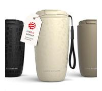 LARS NYSØM Tazza Termica per caffè Thermo Coffee Mug-to-Go con Cinturino & Coperchio in Tritan 500ml | Tazza da Viaggio con design a fantasia 0,5 Litri con Isolamento