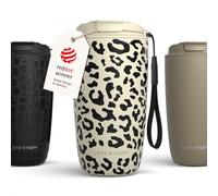 LARS NYSØM Tazza Termica per caffè Thermo Coffee Mug-to-Go con Cinturino & Coperchio in Tritan 500ml | Tazza da Viaggio con design a fantasia 0,5 Litri con Isolamento